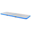 oppustelig gymnastikmåtte med pumpe 400 x 100 x 10 cm PVC blå