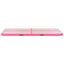 oppustelig gymnastikmåtte med pumpe 700 x 100 x 10 cm PVC Pink