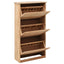 skoskab 55x20x104 cm massivt valnøddetræ