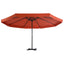 haveparasol m. transportabel fod terrakotta
