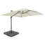 haveparasol m. transportabel fod sandfarvet
