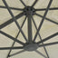 haveparasol m. transportabel fod sandfarvet