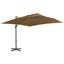 haveparasol m. transportabel fod gråbrun