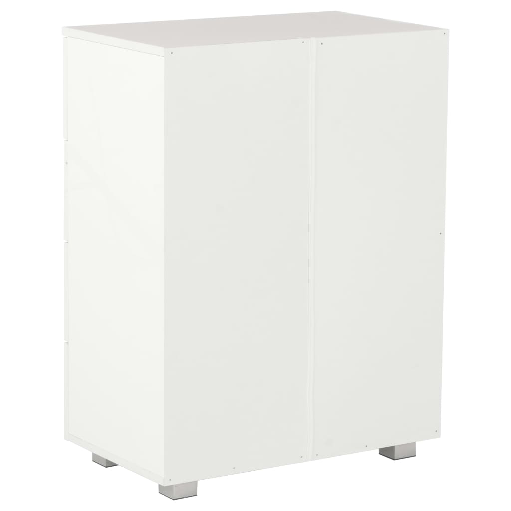 kommode 60x35x80 konstrueret træ hvid højglans