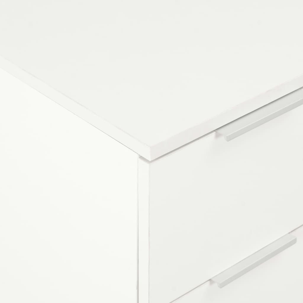 kommode 60x35x80 konstrueret træ hvid højglans