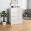 kommode 60x35x80 konstrueret træ hvid højglans