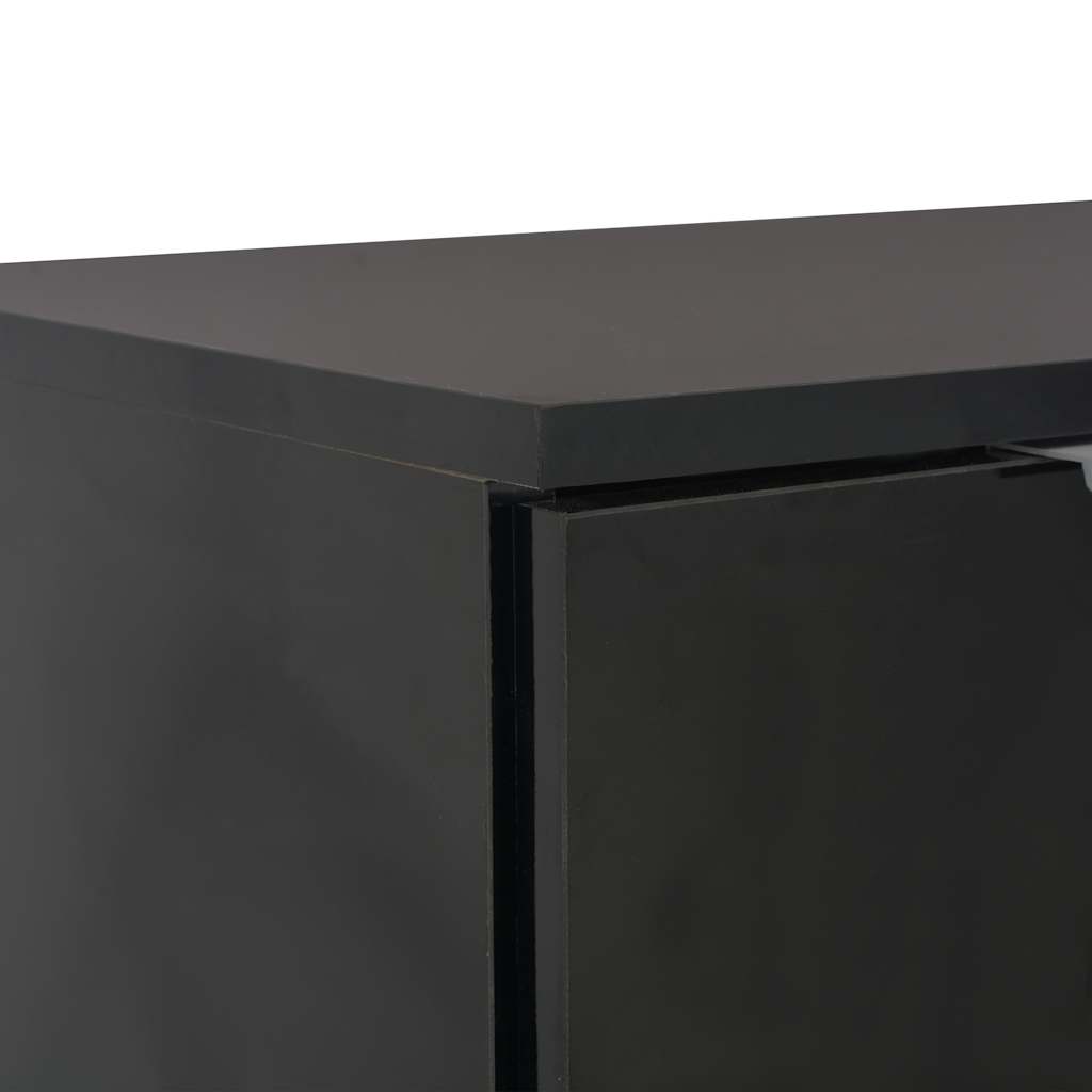skænk 71x35x80 cm konstrueret træ sort højglans