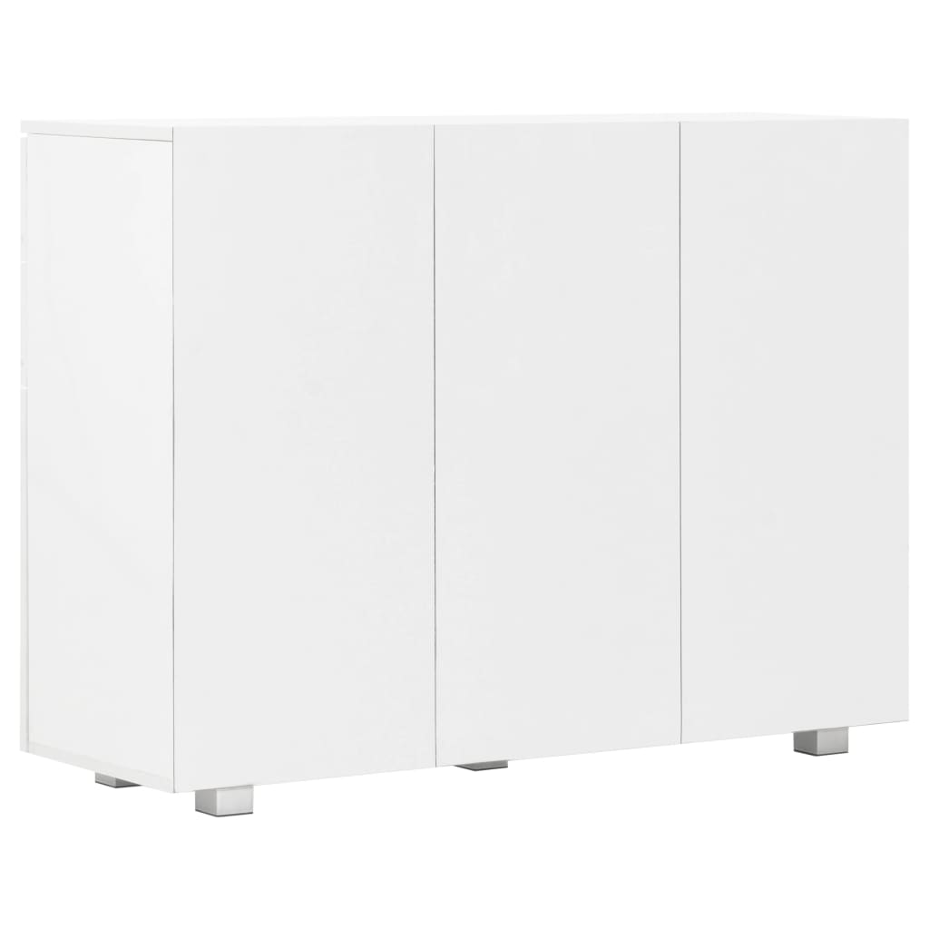 skænk 107x35x80,5 cm hvid højglans