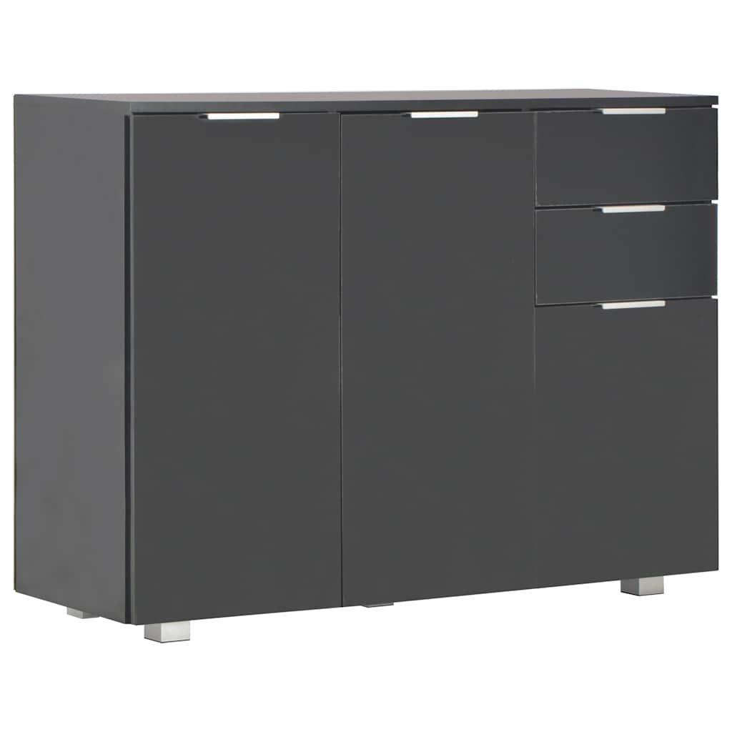 skænk 107x35x80,5 cm sort højglans