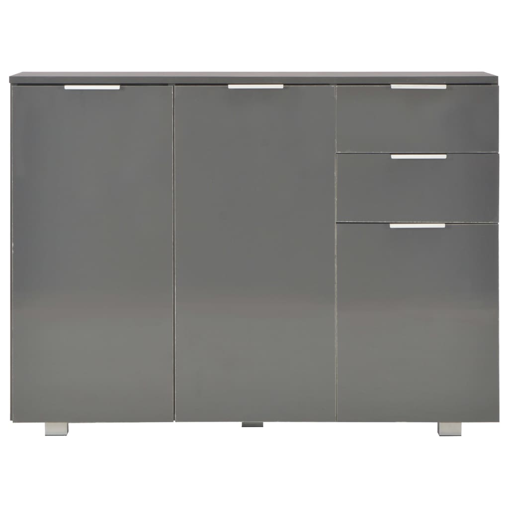 skænk 107x35x80,5 cm grå højglans