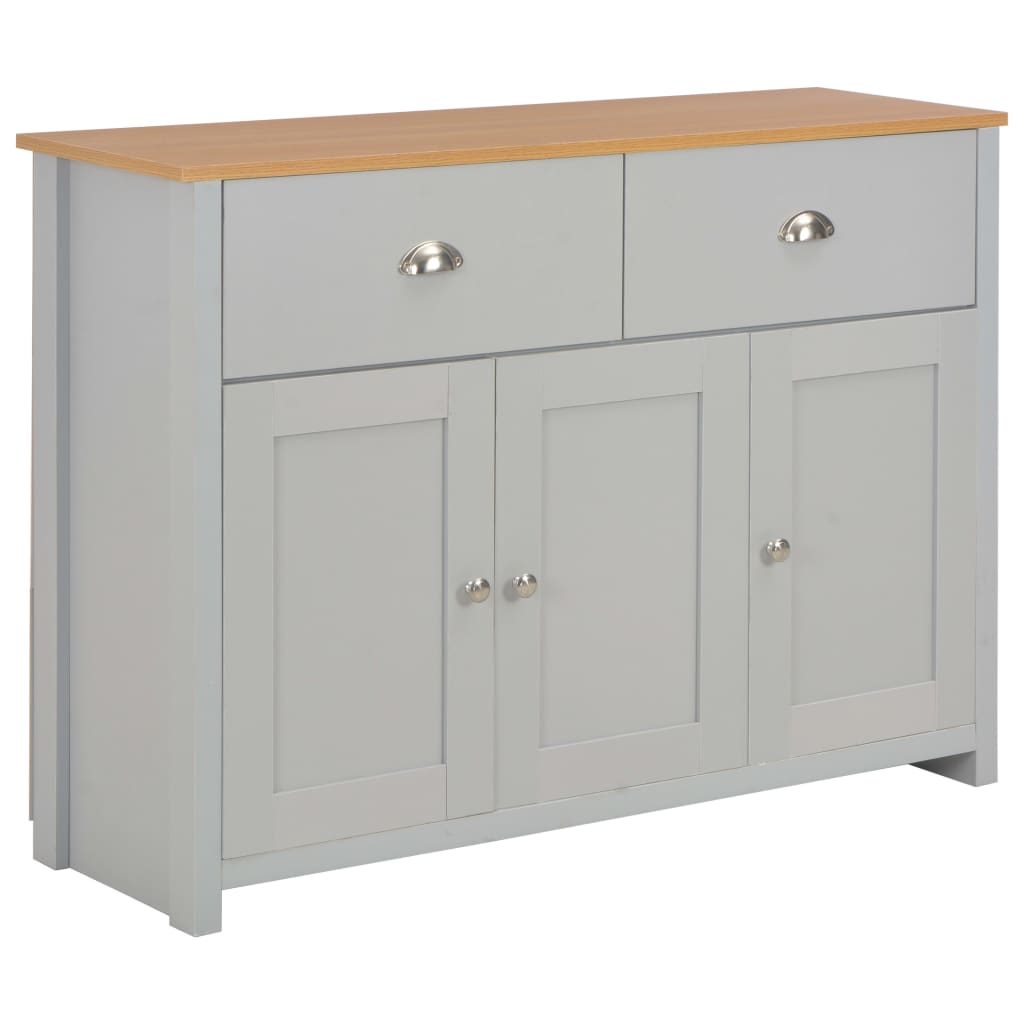 skænk 112x35x81 cm grå