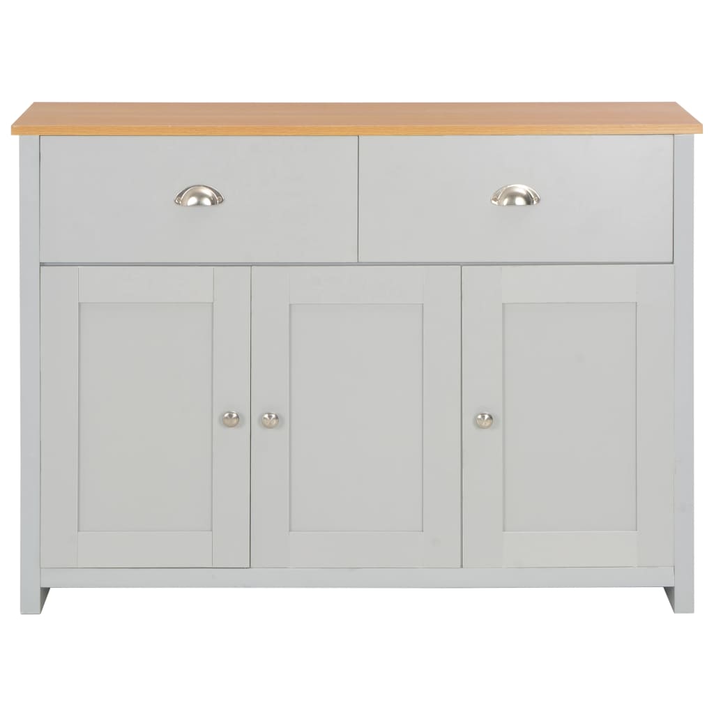 skænk 112x35x81 cm grå