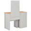 toiletbord med spejl og skammel 104x45x131 cm grå
