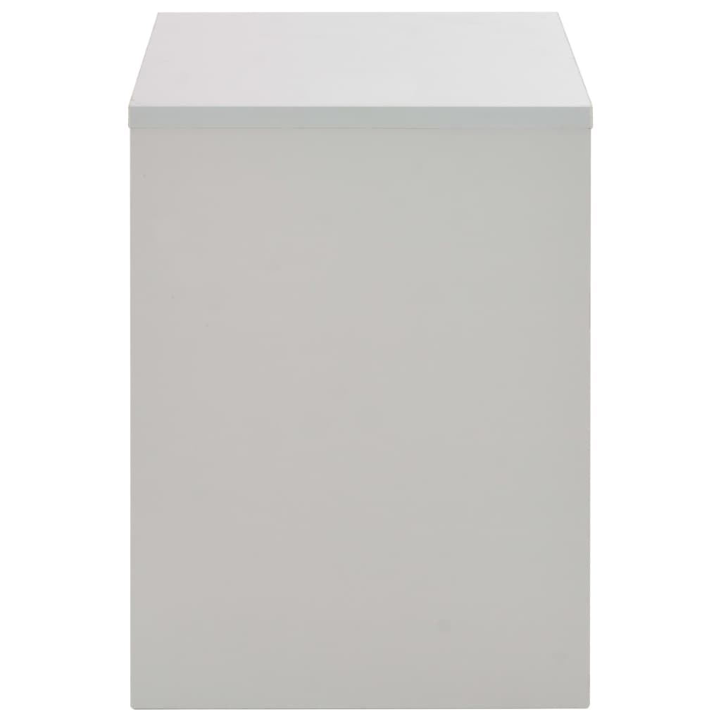 toiletbord med spejl og skammel 104x45x131 cm grå