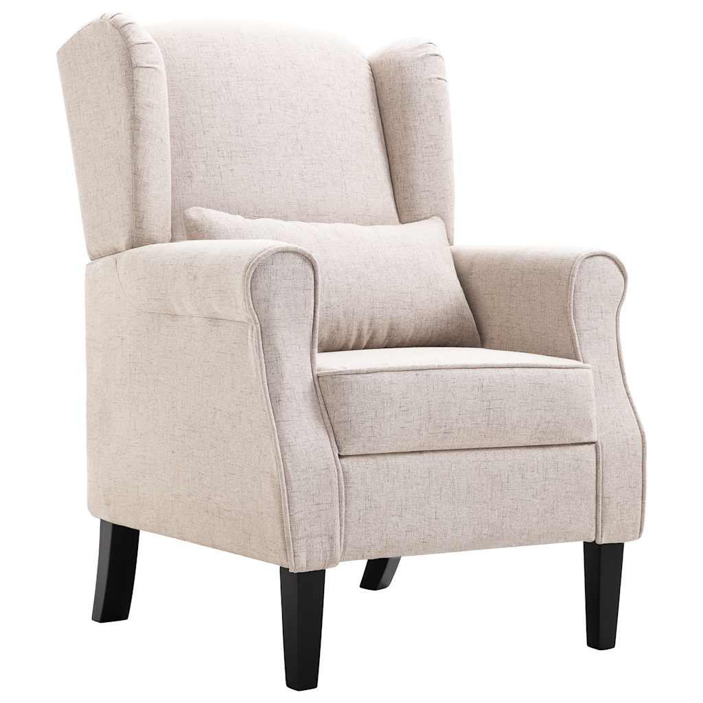 lænestol stof beige
