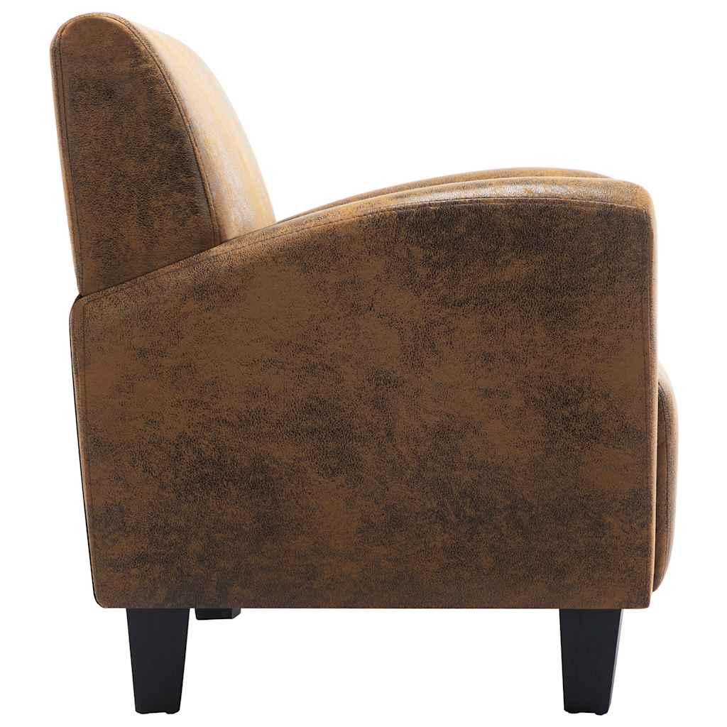 sofastol brun 70x69x72 cm kunstlæder