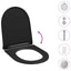 toiletsæde med soft-close og quick release-design sort