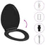 toiletsæde med soft-close og quick release-design sort