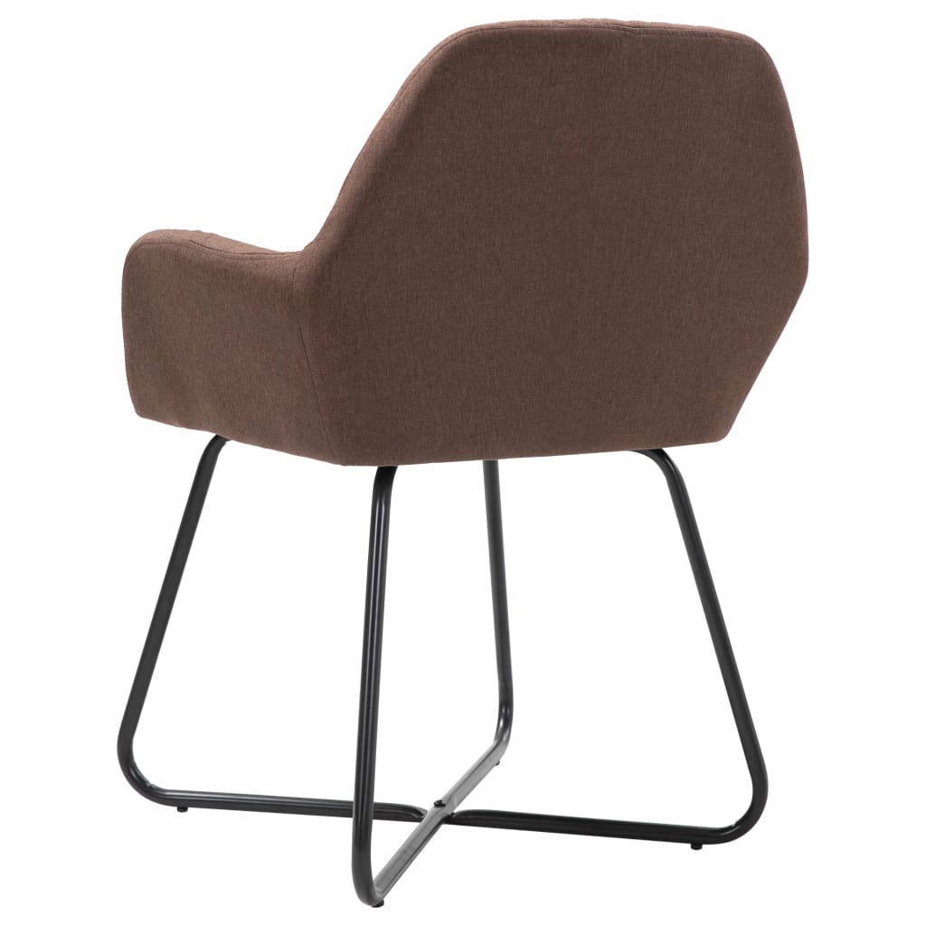 spisebordsstole 2 stk. stof brun