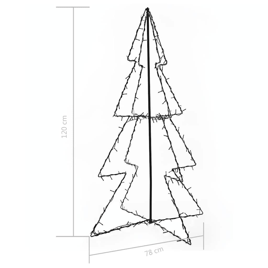 lysende juletræ 78x120 cm 160 LED'er indendørs/udendørs