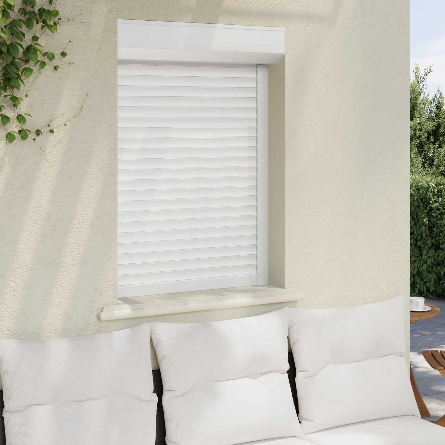 Rullegardin Hvid 70 x 100 cm Aluminium og Polyurethan