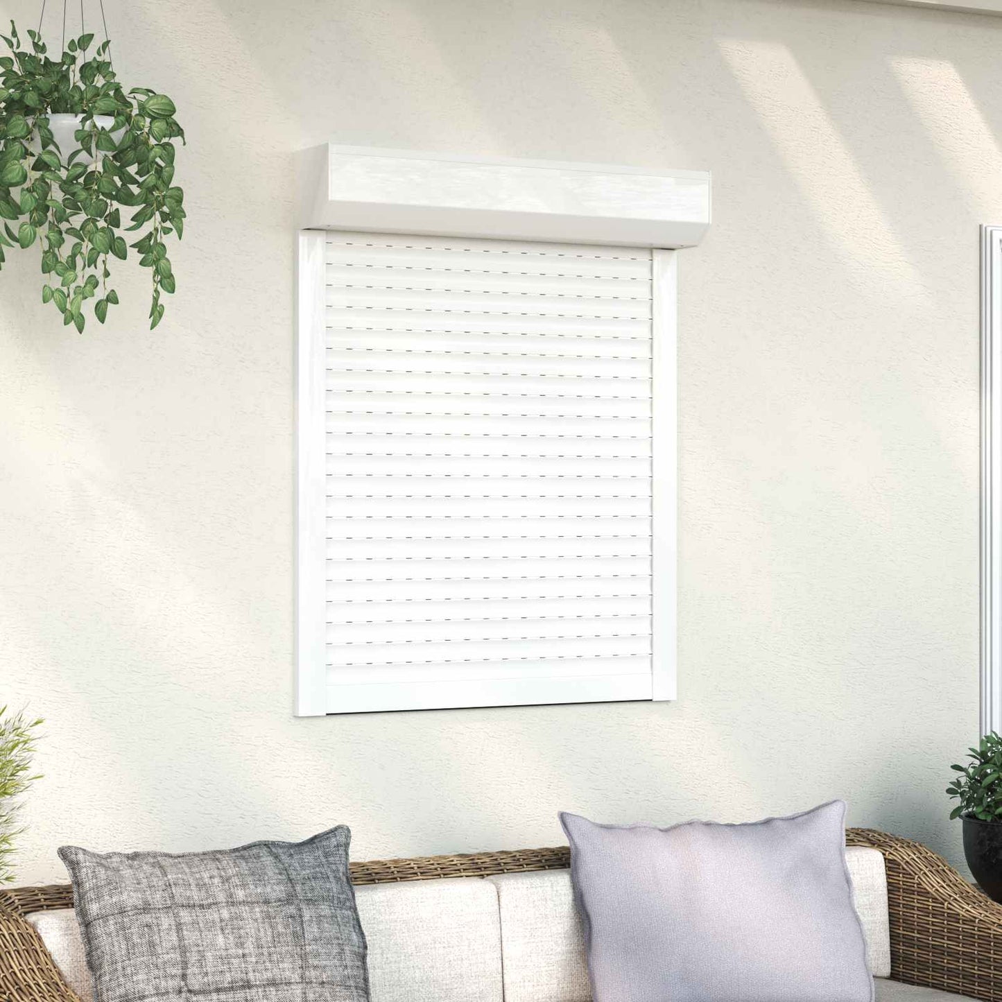 Rullegardin Hvid 80 x 100 cm Aluminium og Polyurethan