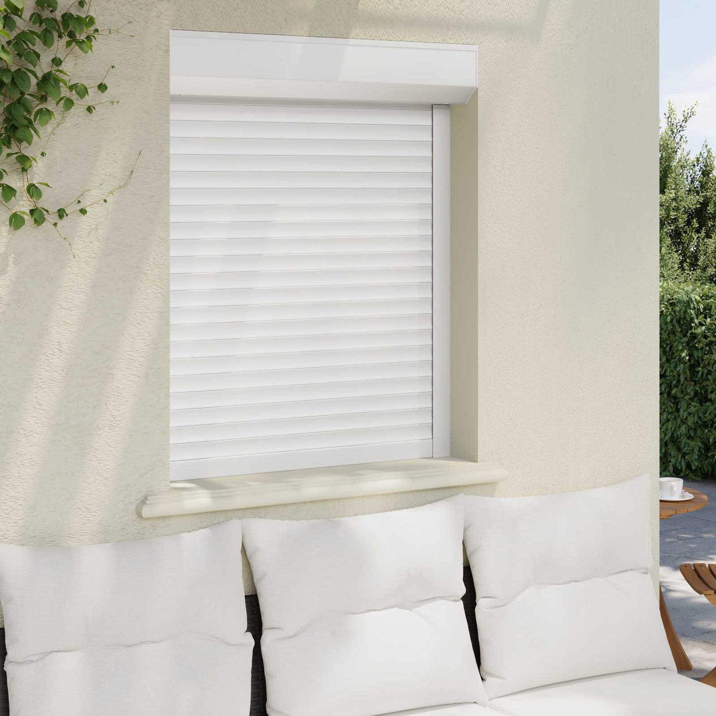 Rullegardin Hvid 80 x 100 cm Aluminium og Polyurethan
