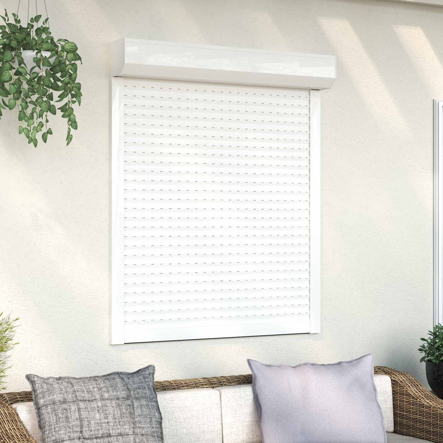 Rullegardin Hvid 100 x 130 cm Aluminium og Polyurethan