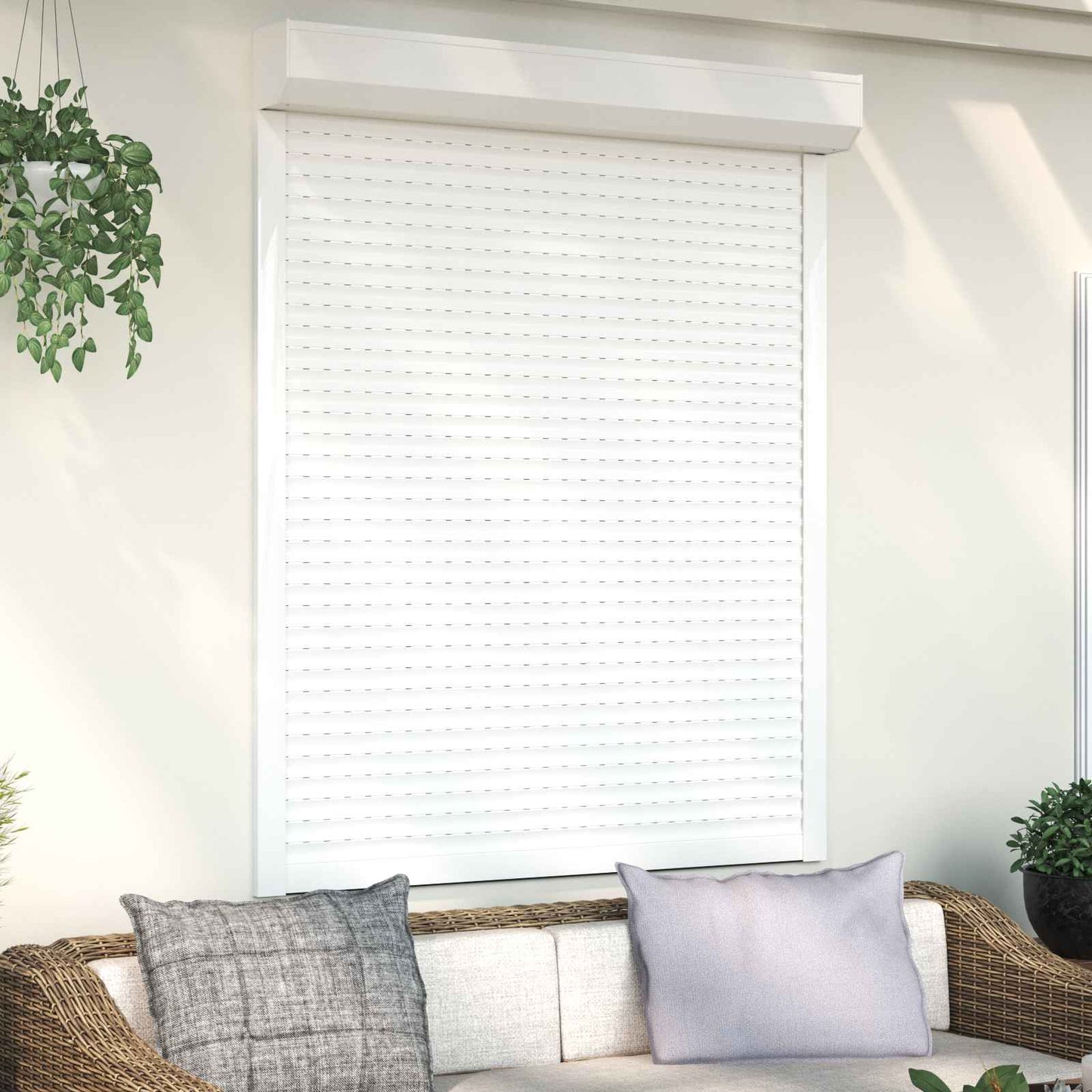 Rullegardin Hvid 120 x 150 cm Aluminium og Polyurethan