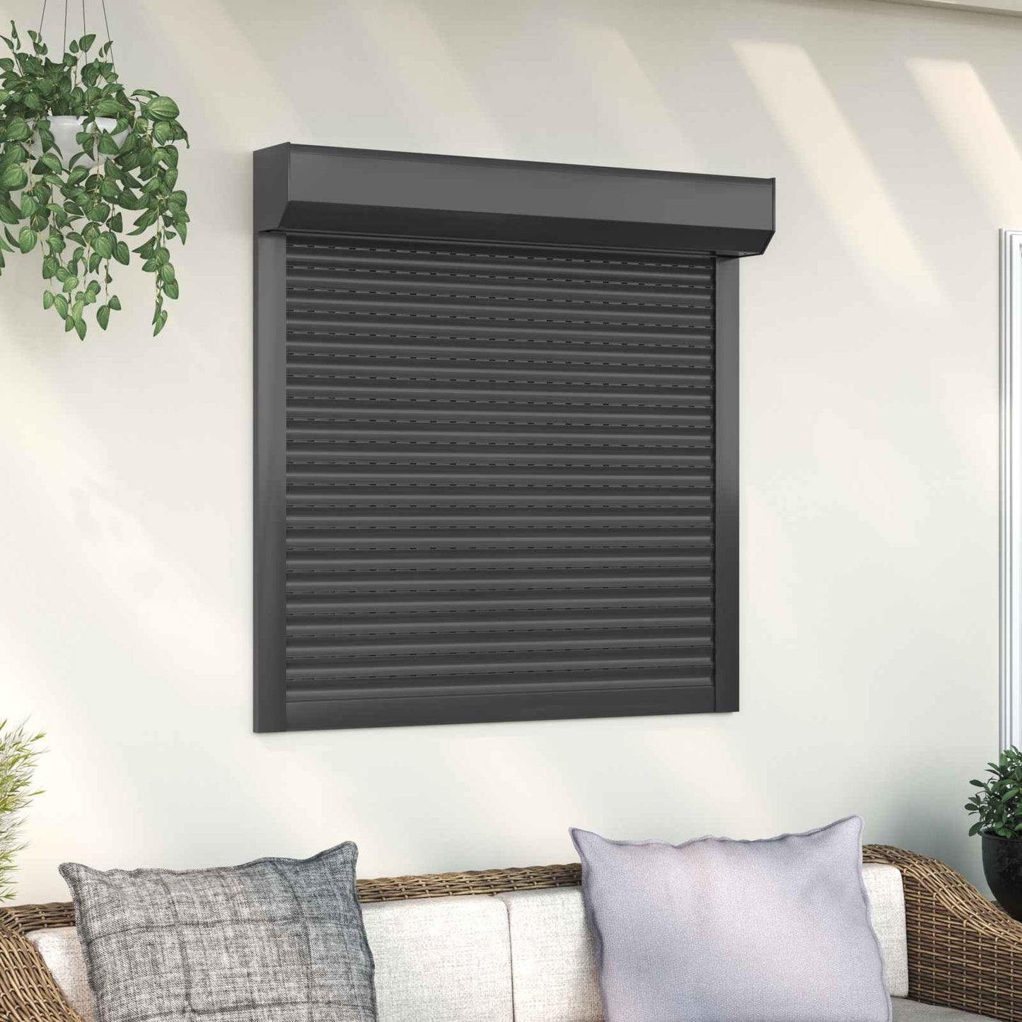 Rullegardin Antracit 100 x 100 cm Aluminium og Polyurethan