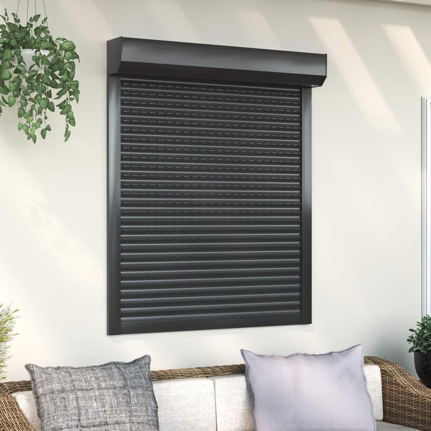 Rullegardin Antracit 100 x 130 cm Aluminium og Polyurethan