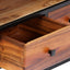 tv-skab 120x30x40 cm massivt genbrugstræ og stål