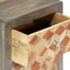 sengebord 40x30x50 cm massivt mangotræ grå