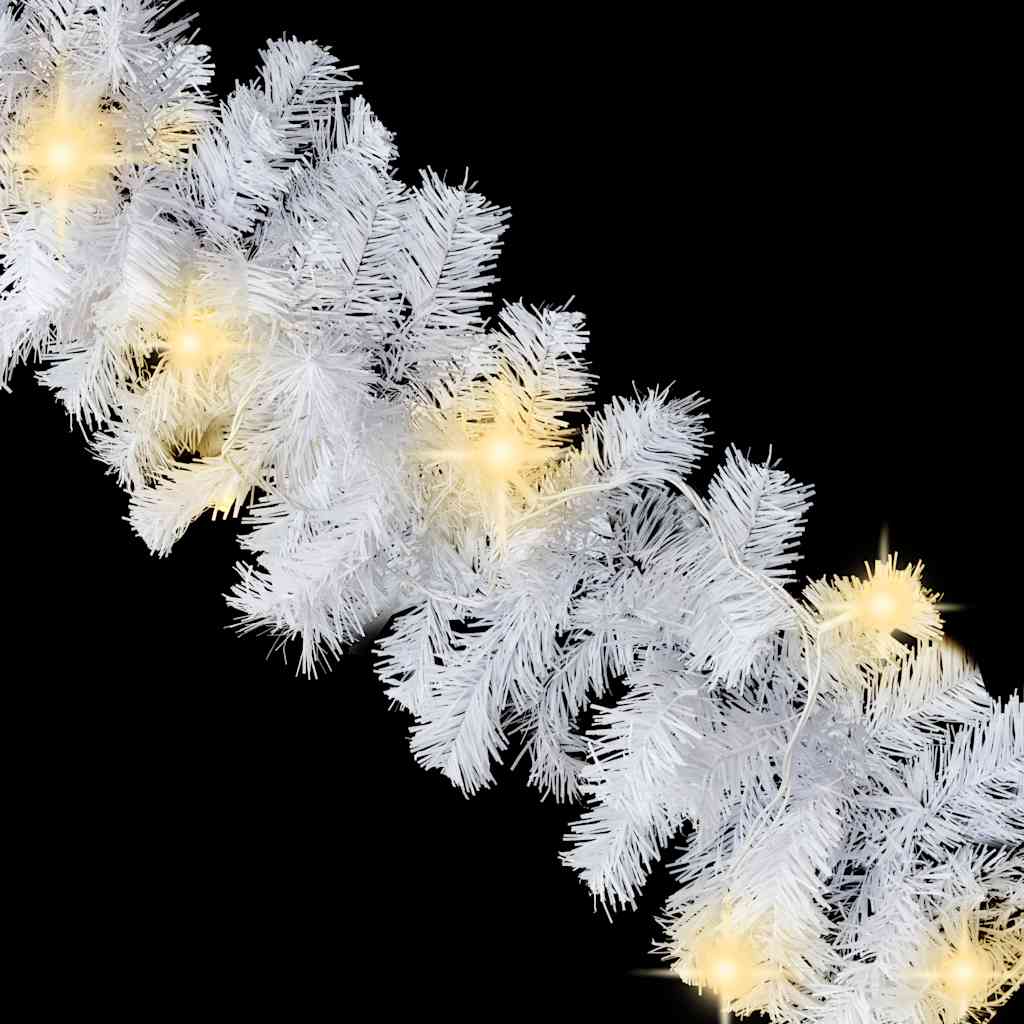 juleguirlande med LED-lys 10 m hvid