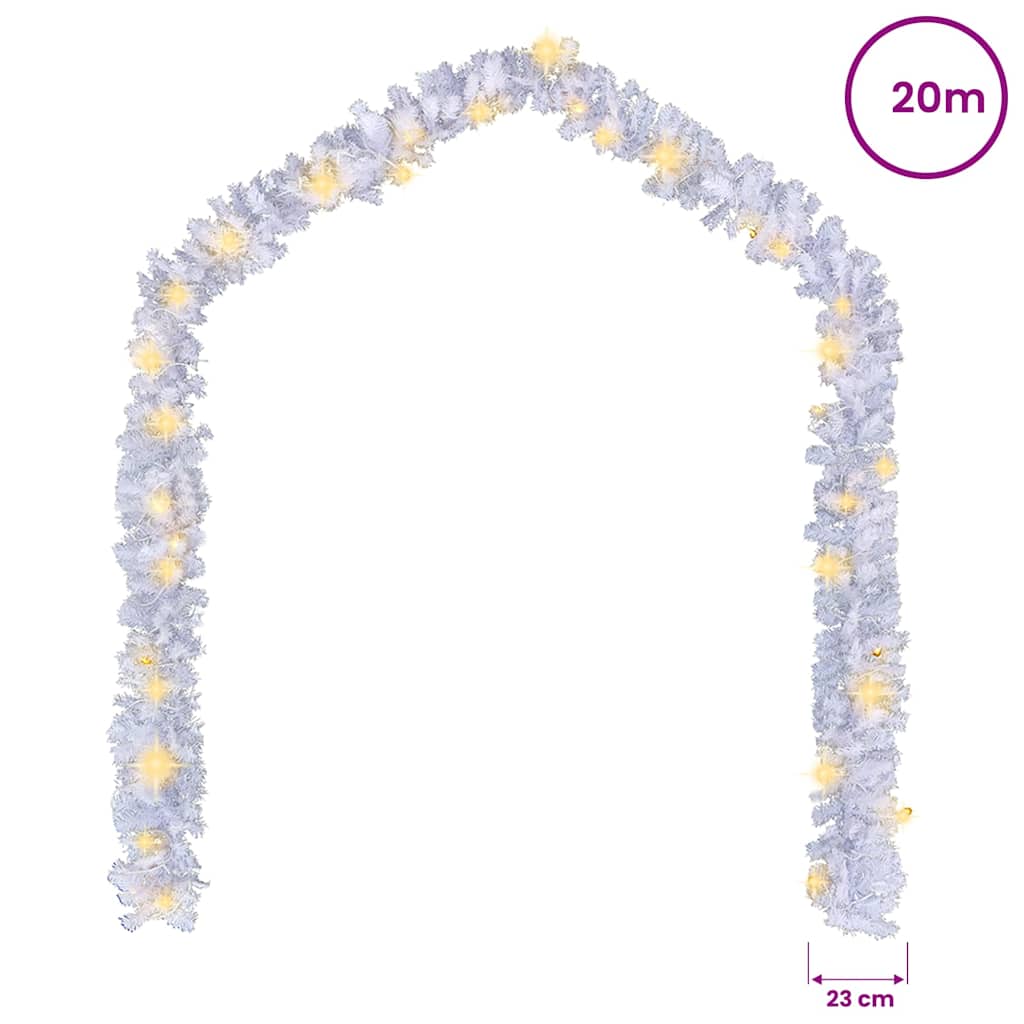 juleguirlande med LED-lys 20 m hvid