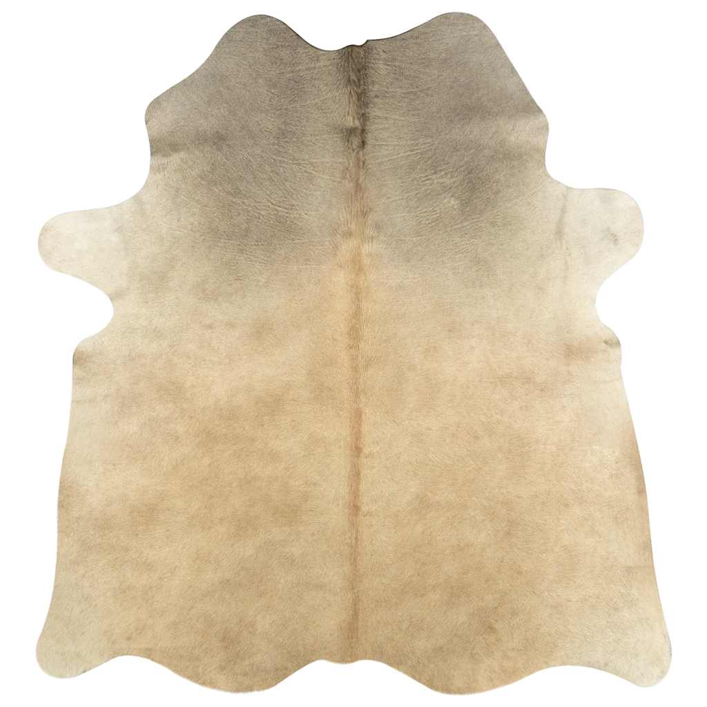 gulvtæppe i ægte koskind 150 x 170 cm beige