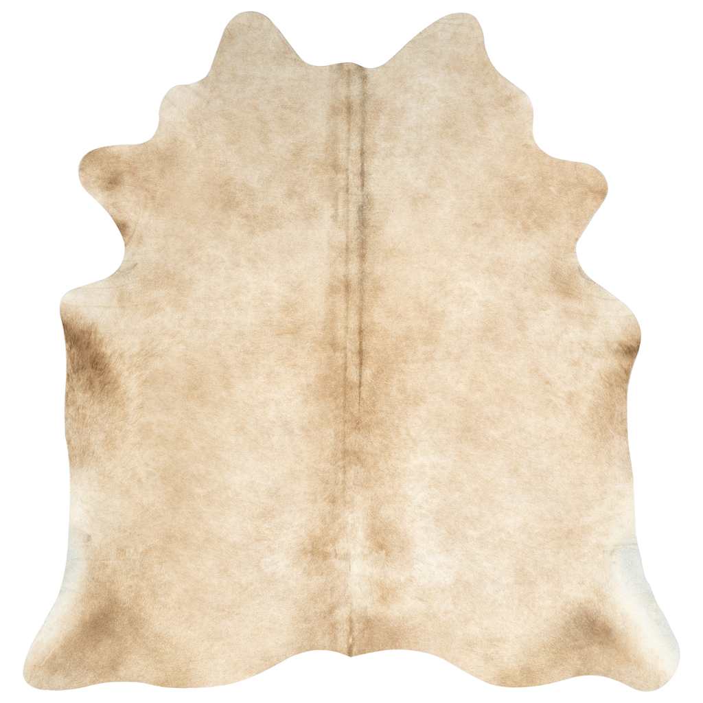 gulvtæppe i ægte koskind 150 x 170 cm beige