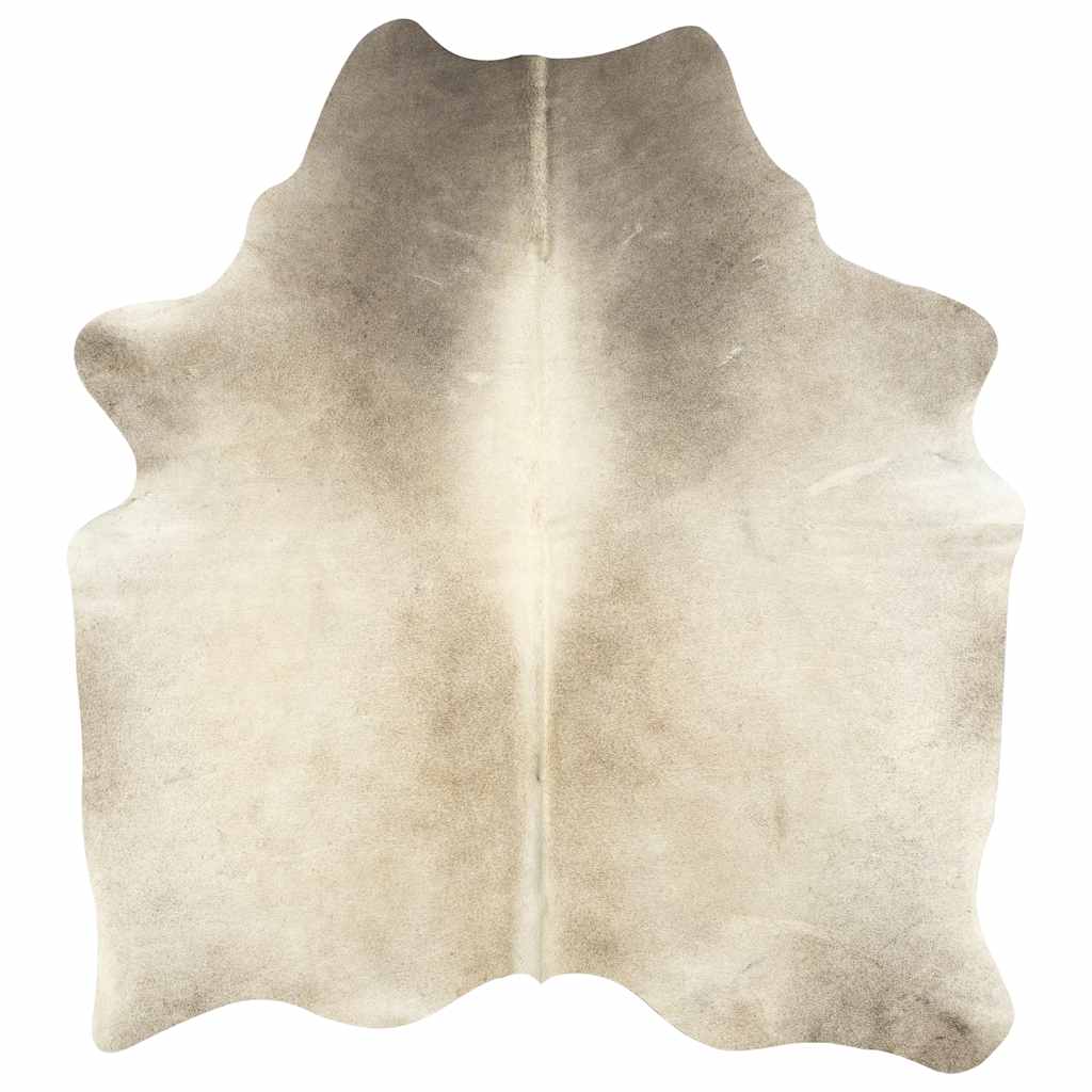 gulvtæppe i ægte koskind 150 x 170 cm beige