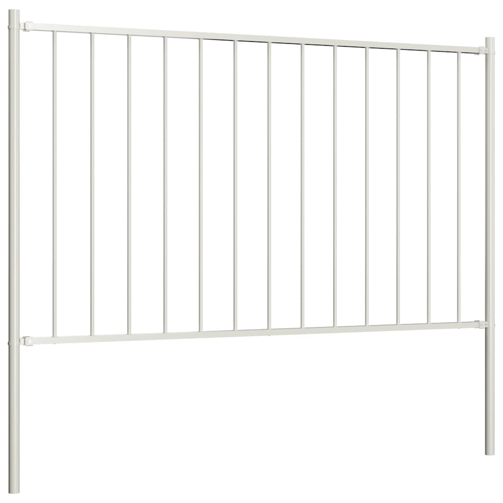 hegnspanel Woerden med stolper stål 1,7x1,25 m hvid