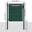 hegnslåge PVC og stål 100x100 cm grøn