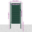 hegnslåge PVC og stål 100x124 cm grøn