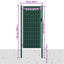 hegnslåge PVC og stål 100x204 cm grøn