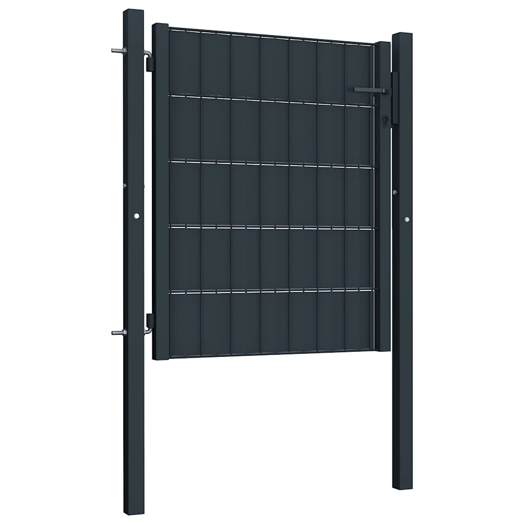 hegnslåge PVC og stål 100x81 cm antracitgrå