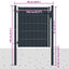 hegnslåge PVC og stål 100x81 cm antracitgrå