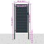 hegnslåge PVC og stål 100x124 cm antracitgrå