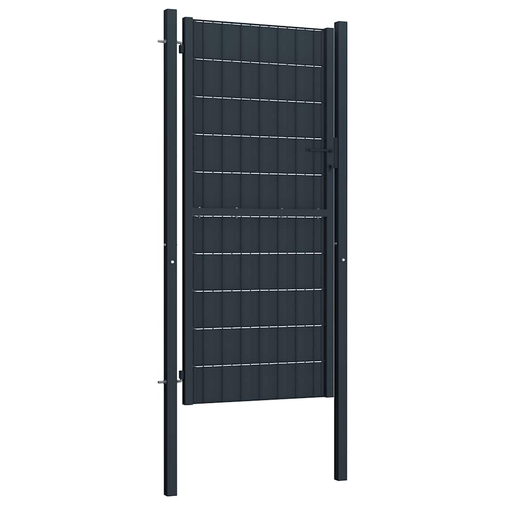 hegnslåge PVC og stål 100x204 cm antracitgrå
