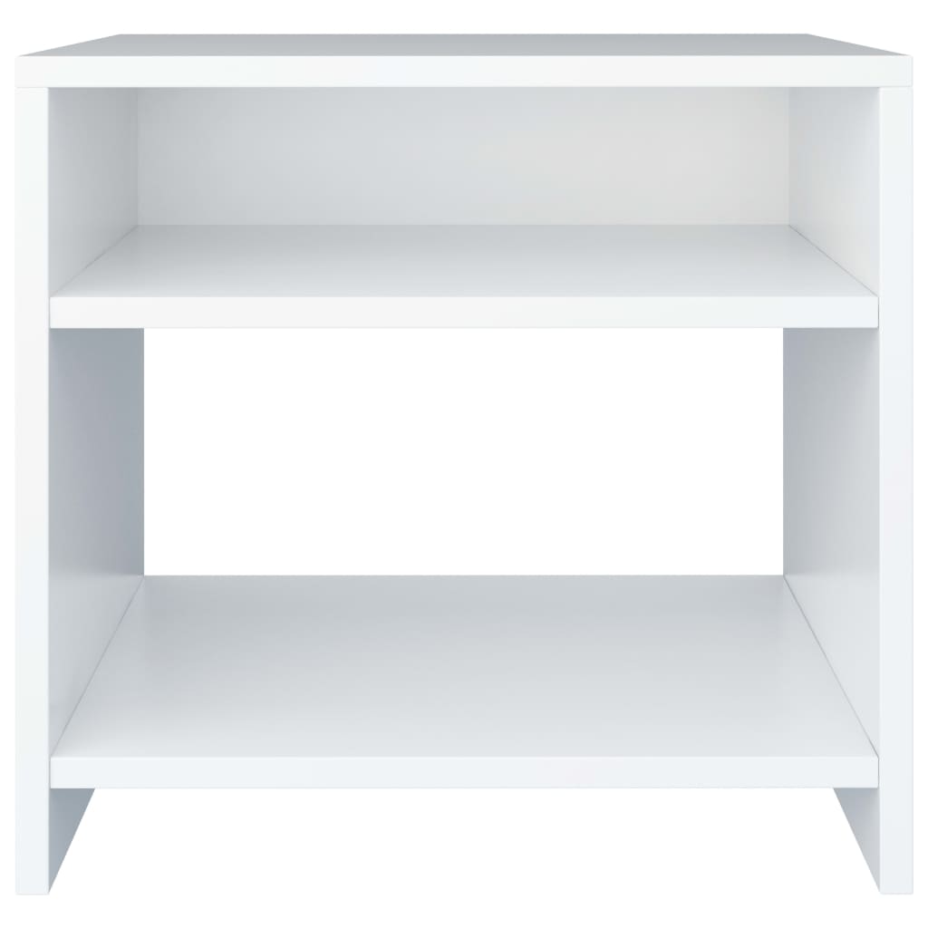 sengeborde 2 stk. 40x30x40 cm konstrueret træ hvid