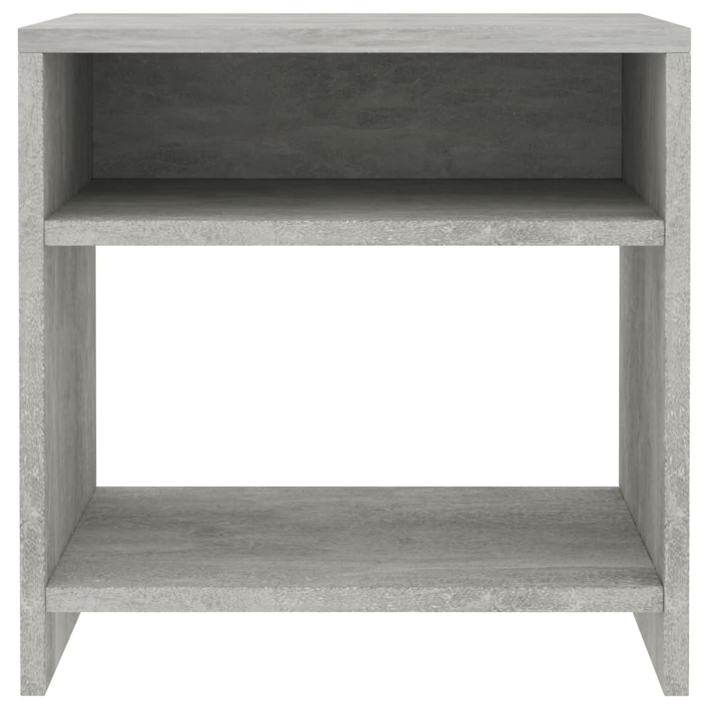 sengeborde 2 stk. 40x30x40 cm konstrueret træ Betongrå