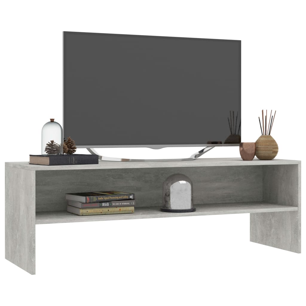 tv-bord 120x40x40 cm konstrueret træ betongrå