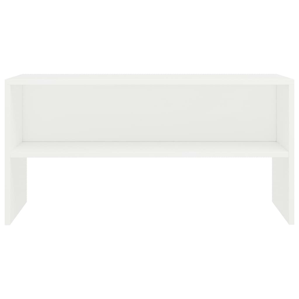 tv-bord 80x40x40 cm konstrueret træ hvid